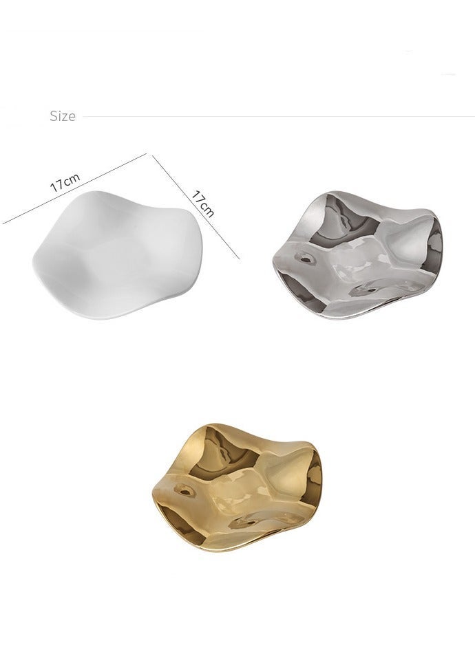 علبة تخزين مجوهرات 17 × 17 × 3 سم - ديكور منزلي فاخر للهدايا الرمضانية وإكسسوارات الزفاف ، عدم الانزلاق - Image 4